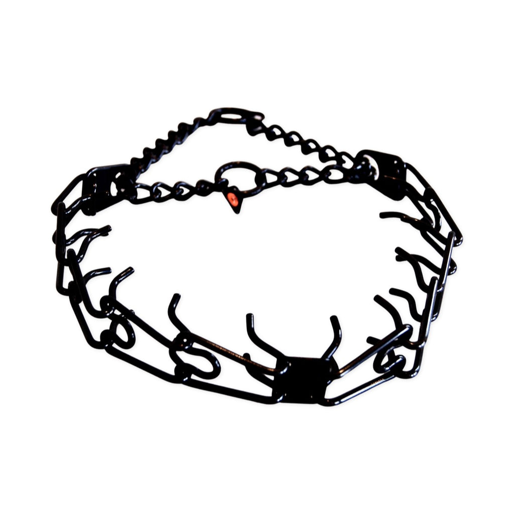 Herm Sprenger 4.0 mm black stainless steel prong training collar 