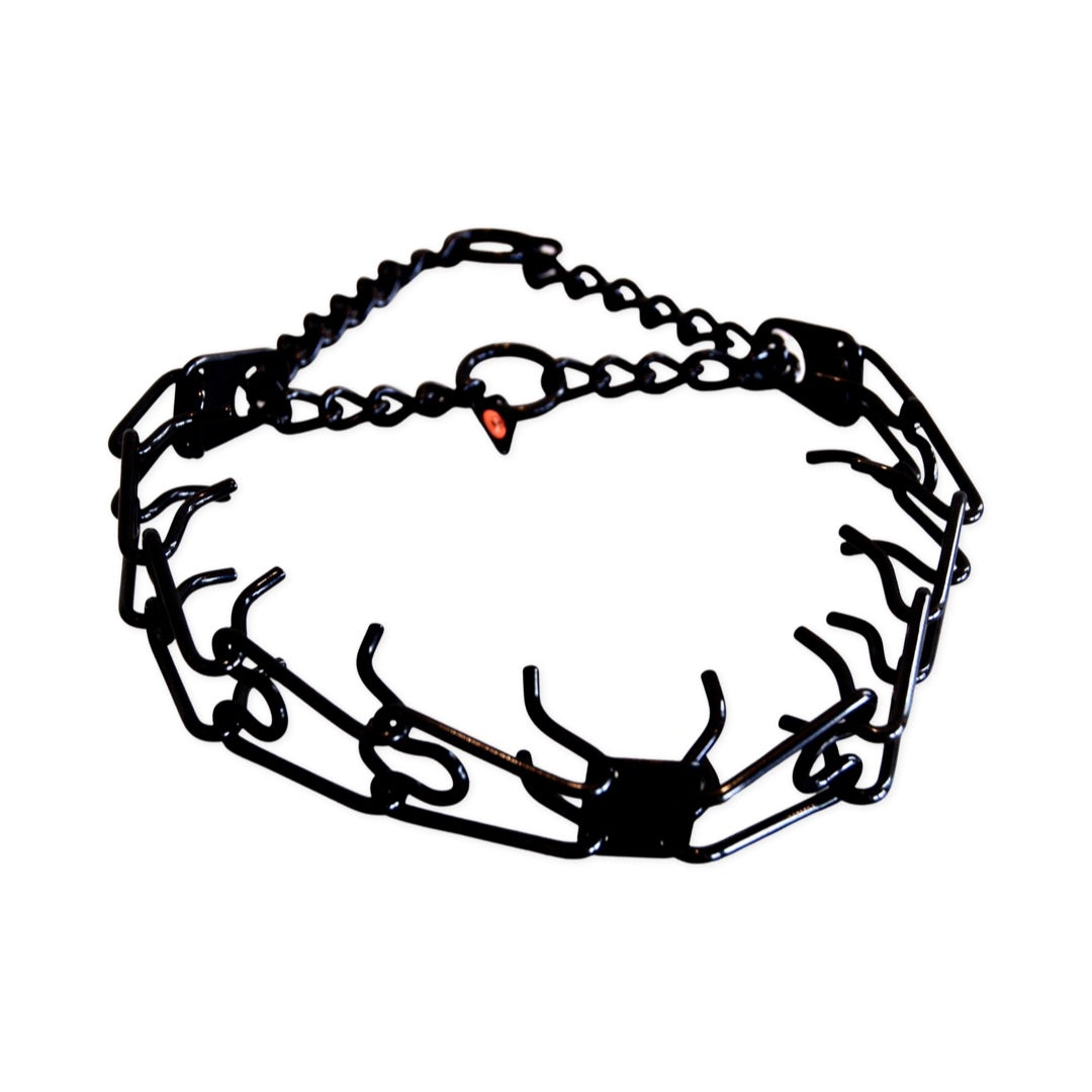 Herm Sprenger 4.0 mm black stainless steel prong training collar 